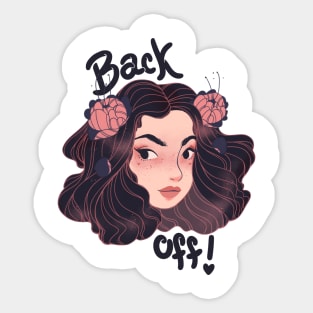 Back Off! Sticker